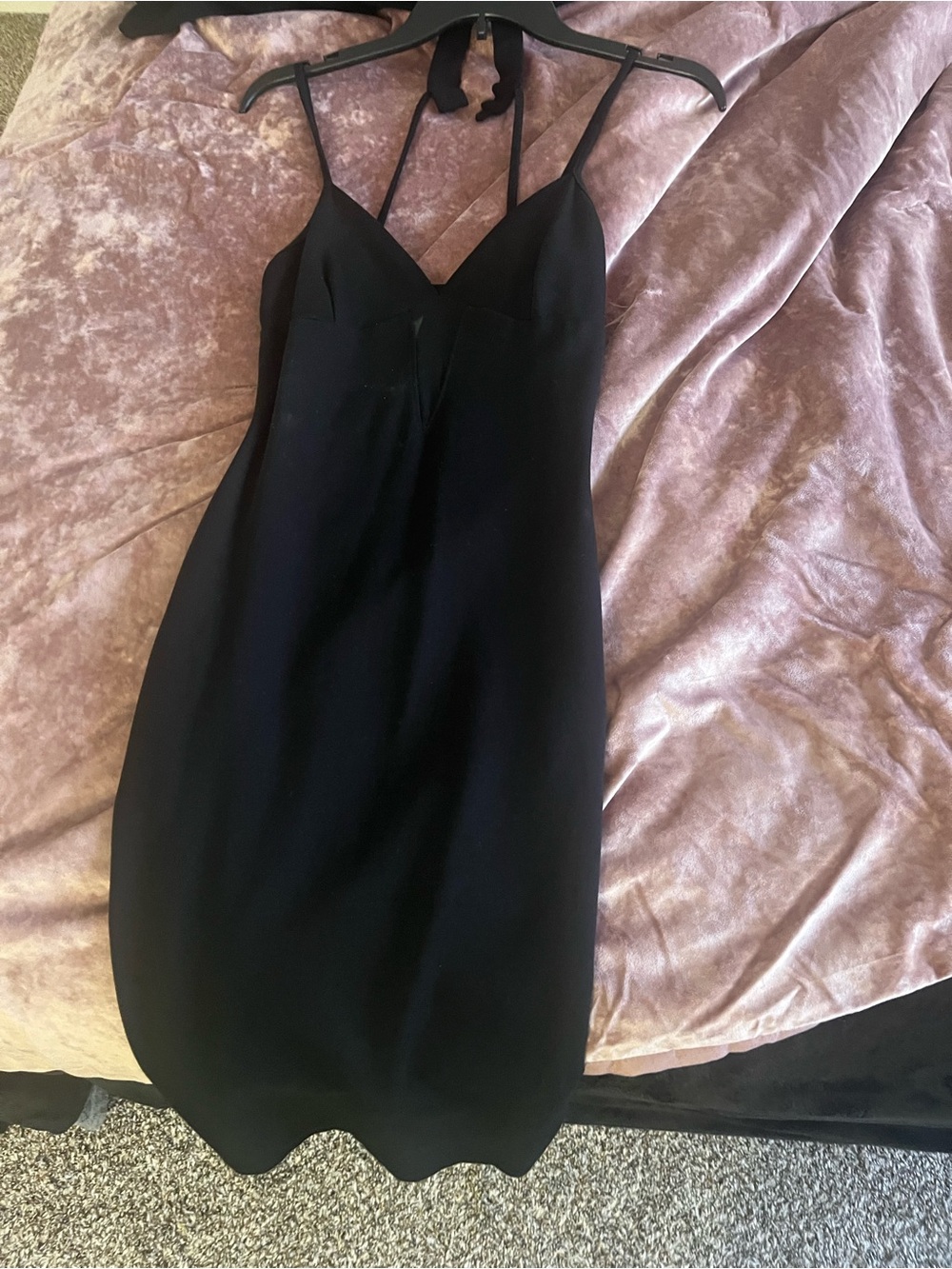 Classic Black Spaghetti-Strap Sheath Dress